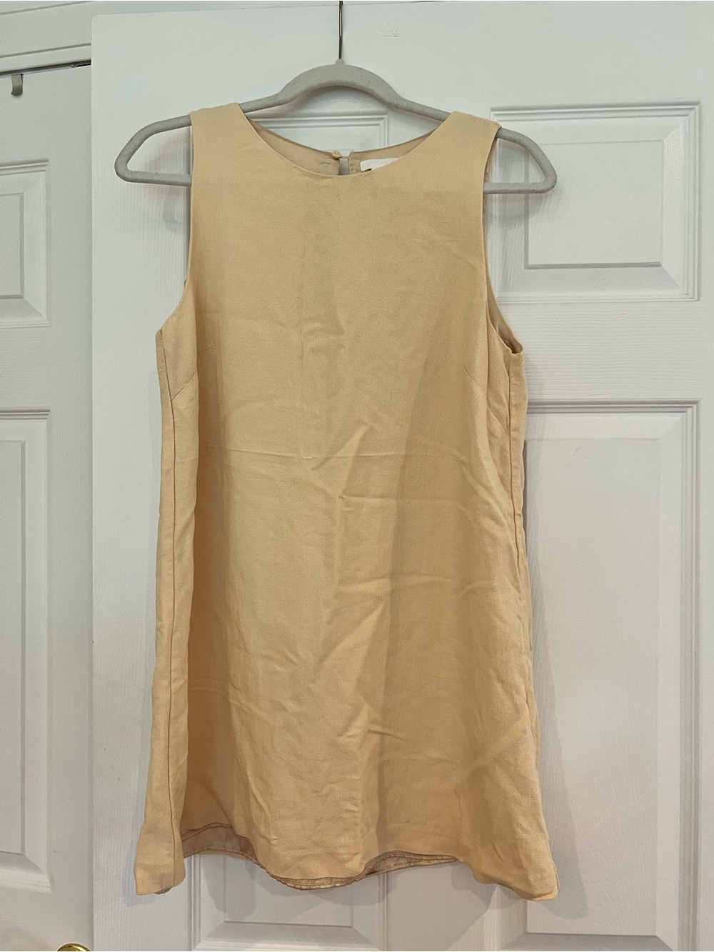H&M Sleeveless Mini Dress in Pale Yellow